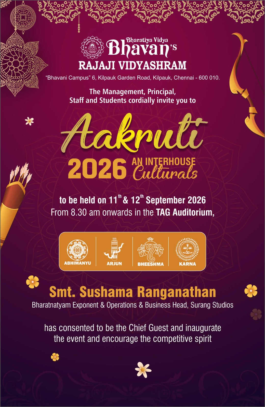 Aakruti 2026 E-Invite